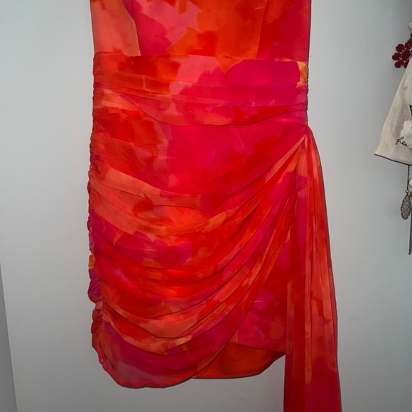 Ellie Mini Dress-Orange Floral - Picture 2 of 4